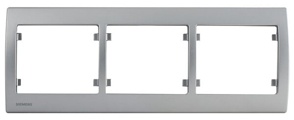 SIEMENS - Plaque Triple Horizontale Aluminium Delta IRIS - large