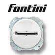 FONTINI - Va-et-vient double métal nickel noire porcelaine blanche DO LOW - vignette