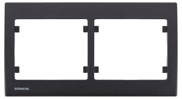 SIEMENS - Plaque Double Horizontale Anthracite Delta IRIS - large