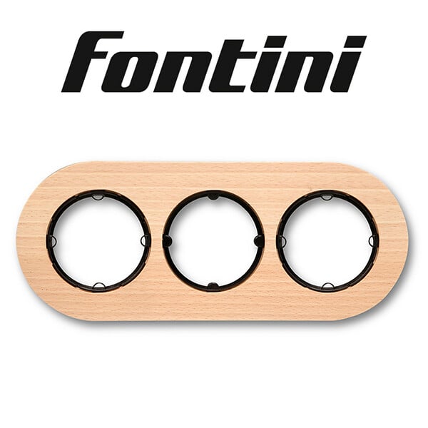 FONTINI - Plaque 3 postes hêtre naturel DO LOW - large