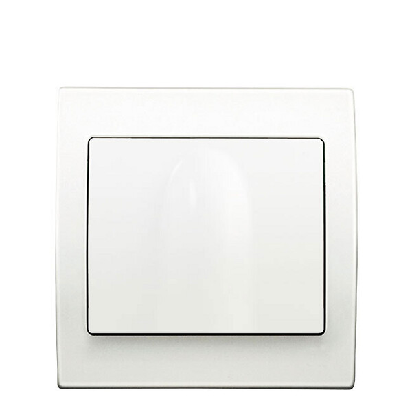 SIEMENS - Sortie de cable Blanc Delta Iris + Plaque basic Blanc - large