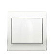 SIEMENS - Sortie de cable Blanc Delta Iris + Plaque basic Blanc - vignette