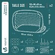 VOUNOT - Lot de 2 buts de football 4 en 1 pliable pop up avec cibles 120x80x80cm noir - vignette