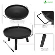 VOUNOT - Brasero exterieur 60cm en acier noir - vignette