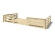 ALTANKA - Terrasse en bois avec balustrade pour abri en bois - 18m2 - 6m x 3m - couleur: naturel - DOM558 - vignette