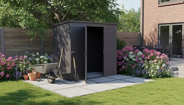 WEKA - Abri Métal GARY T4, anthracite - Surface hors-tout  3,57m² - large