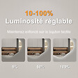 AICA SANITAIRE - AICA Miroir salle de bain asymétrique 80 x 55 cm LED Éclairage réglable en 3 couleurs + anti-buée + fonction mémoire - vignette