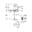 GROHE - Grohe Dice mitigeur monocommande de lavabo à levier avec vidage Clic-Clac, noir mat (1018332430) - vignette