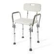 EMKE - EMKE Chaise de Douche Réglable avec Accoudoirs et Dossier - Siège de Bain Antidérapant pour Personnes Âgées, Enfants et Femmes Enceintes, Capacité 135kg - vignette