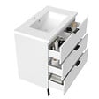 AICA SANITAIRE - AICA Meuble de salle de bain mural avec pieds Blanc 80 cm - 3 tiroirs, lavabo inclus - vignette