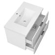 AICA SANITAIRE - AICA Meuble de salle de bain mural Blanc 80 cm - 2 tiroirs, lavabo inclus - vignette