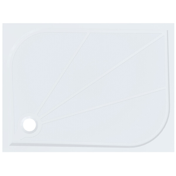 SWISS AQUA TECHNOLOGIES - Swiss Aqua Technologies Limnew 100x80 cm receveur de douche rectangulaire, marbre coulé, blanc (LIMNEW10080) - large