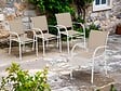 HESPERIDE - Lot de 4 fauteuils de jardin en texaline Piazza Lin/Blanc - Hespéride - vignette