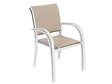 HESPERIDE - Lot de 4 fauteuils de jardin en texaline Piazza Lin/Blanc - Hespéride - vignette