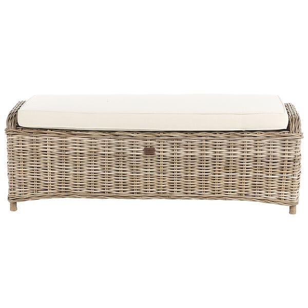 BELIANI - Ottoman de jardin SUSUA 140 cm Rotin Naturel - large
