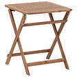 BELIANI - Table d\'appoint pour le jardin PARAGGI Bois d\'acacia certifié Marron Pliant - vignette