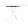 BELIANI - Table de salle à manger de jardin MALETTO 120 cm 120 cm Verre Blanc - vignette