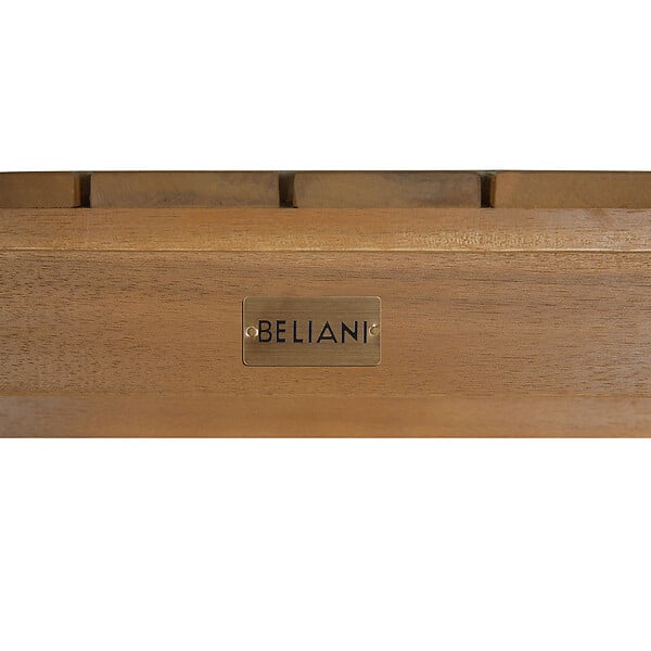 BELIANI - Table basse de jardin TIMOR 90 cm 75 cm Bois d\'acacia certifié Marron clair - large