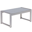 BELIANI - Table basse de jardin SALERNO Métal Gris clair - vignette