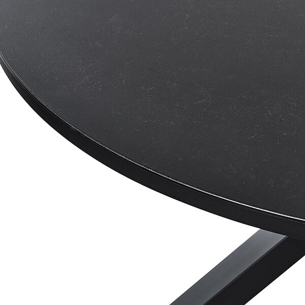 BELIANI - Table de salle à manger de jardin MALETTO 120 cm 120 cm Verre Noir - large