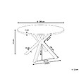 BELIANI - Table de salle à manger de jardin MALETTO 120 cm 120 cm Verre Argenté - vignette