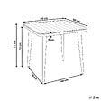 BELIANI - Table de salle à manger de jardin NATURNO 80 cm 80 cm Métal Beige clair - vignette