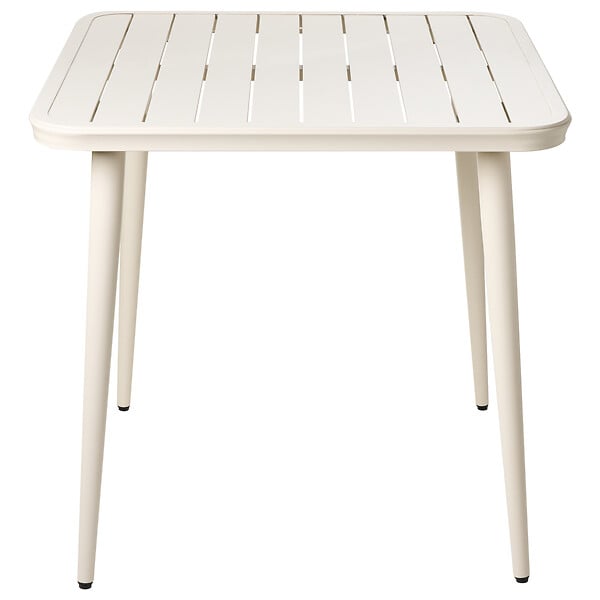 BELIANI - Table de salle à manger de jardin NATURNO 80 cm 80 cm Métal Beige clair - large