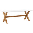 BELIANI - Table de salle à manger de jardin OLBIA 200 cm 100 cm Béton Blanc - vignette