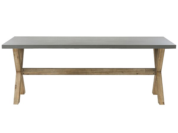 BELIANI - Table de salle à manger de jardin OLBIA 200 cm 100 cm Béton Gris - large