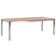 BELIANI - Table de salle à manger de jardin GROSSETO 220 cm 100 cm Bois d\'eucalyptus Marron - vignette
