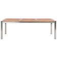 BELIANI - Table de salle à manger de jardin GROSSETO 220 cm 100 cm Bois d\'eucalyptus Marron - vignette