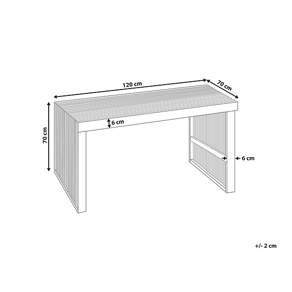 BELIANI - Table de salle à manger de jardin BELLANO 70 cm 120 cm Acacia Marron - large