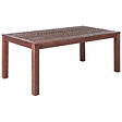 BELIANI - Table de salle à manger de jardin TUSCANIA 180 cm 100 cm Bois d\'eucalyptus Marron foncé - vignette