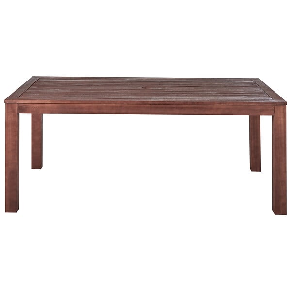 BELIANI - Table de salle à manger de jardin TUSCANIA 180 cm 100 cm Bois d\'eucalyptus Marron foncé - large