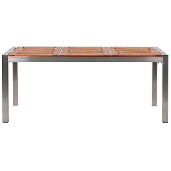 BELIANI - Table de salle à manger de jardin GROSSETO 180 cm 90 cm Bois d\'eucalyptus Marron - large
