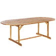 BELIANI - Table de salle à manger de jardin extensible MAUI 160/220 cm 100 cm Acacia Marron clair - vignette