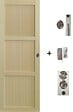 GD MENUISERIES - Porte Coulissante bois Ayous 3 Panneaux H204 x L83 cm, serrure condamnation - vignette
