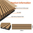 AICA SANITAIRE - Lot de 2 Panneaux Muraux Décoratifs Acoustiques Bois MDF 240x60cm Chêne foncé  AntiBruit, Facile à Poser - vignette