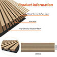 AICA SANITAIRE - Lot de 3 Panneaux Muraux Décoratifs Acoustiques Bois MDF 240x60cm Chêne clair AntiBruit, Facile à Poser - vignette