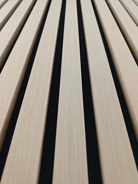 AICA SANITAIRE - Lot de 3 Panneaux Muraux Décoratifs Acoustiques Bois MDF 240x60cm Chêne clair AntiBruit, Facile à Poser - large
