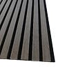 AICA SANITAIRE - Lot de 2 Panneaux Muraux Décoratifs Acoustiques Bois MDF 240x60cm Chêne noir  AntiBruit, Facile à Poser - vignette