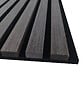 AICA SANITAIRE - Lot de 2 Panneaux Muraux Décoratifs Acoustiques Bois MDF 240x60cm Chêne noir  AntiBruit, Facile à Poser - vignette