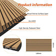 AICA SANITAIRE - Lot de 2 Panneaux Muraux Décoratifs Acoustiques Bois MDF 120x60cm Chêne foncé  AntiBruit, Facile à Poser - vignette