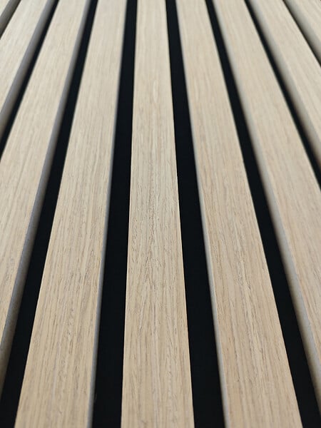 AICA SANITAIRE - Lot de 2 Panneaux Muraux Décoratifs Acoustiques Bois MDF 120x60cm Chêne foncé  AntiBruit, Facile à Poser - large
