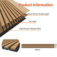 AICA SANITAIRE - Lot de 2 Panneaux Muraux Décoratifs Acoustiques Bois MDF 260x30cm Chêne foncé  AntiBruit, Facile à Poser - vignette