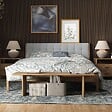 AICA SANITAIRE - Lot de 2 Panneaux Muraux Décoratifs Acoustiques Bois MDF 240x60cm Noyer  AntiBruit, Facile à Poser - vignette