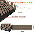 AICA SANITAIRE - Lot de 2 Panneaux Muraux Décoratifs Acoustiques Bois MDF 240x60cm Noyer  AntiBruit, Facile à Poser - vignette