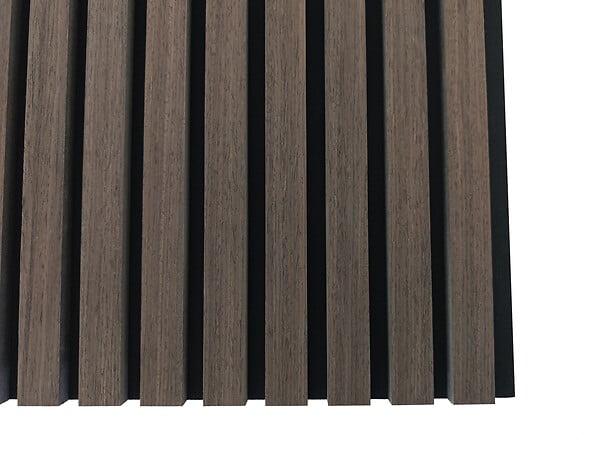 AICA SANITAIRE - Lot de 2 Panneaux Muraux Décoratifs Acoustiques Bois MDF 240x60cm Noyer  AntiBruit, Facile à Poser - large