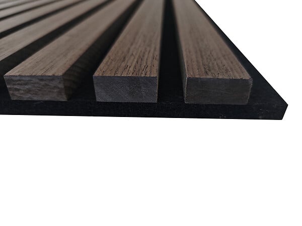 AICA SANITAIRE - Lot de 2 Panneaux Muraux Décoratifs Acoustiques Bois MDF 240x60cm Noyer  AntiBruit, Facile à Poser - large
