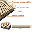 AICA SANITAIRE - Lot de 2 Panneaux Muraux Décoratifs Acoustiques Bois MDF 260x30cm Chêne noi  AntiBruit, Facile à Poser - vignette